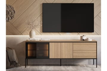 Basici Gulvstående TV-benk 167 cm med Oppbevaring i Mørkt Tre - Brun - Møbler - TV- & Mediamøbler - TV benk & mediabenk
