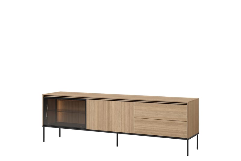Basici Tv-Benk 197x41 cm - Grå/Grønn - Møbler - TV- & Mediamøbler - TV benk & mediabenk