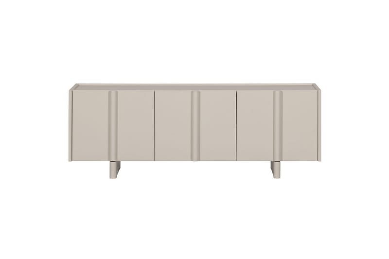 Basu TV-benk Frittstående 152 cm med Oppbevaring i Lyst Tre - Beige - Møbler - TV- & Mediamøbler - TV benk & mediabenk