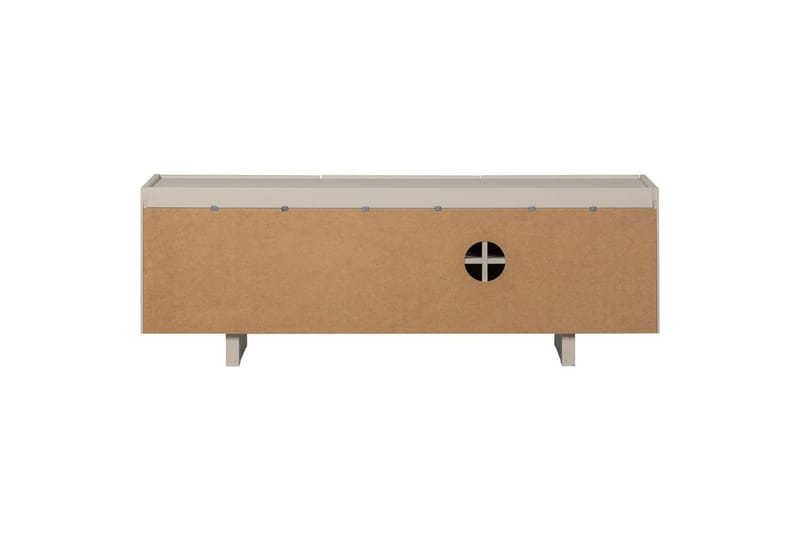 Basu TV-benk Frittstående 152 cm med Oppbevaring i Lyst Tre - Beige - Møbler - TV- & Mediamøbler - TV benk & mediabenk