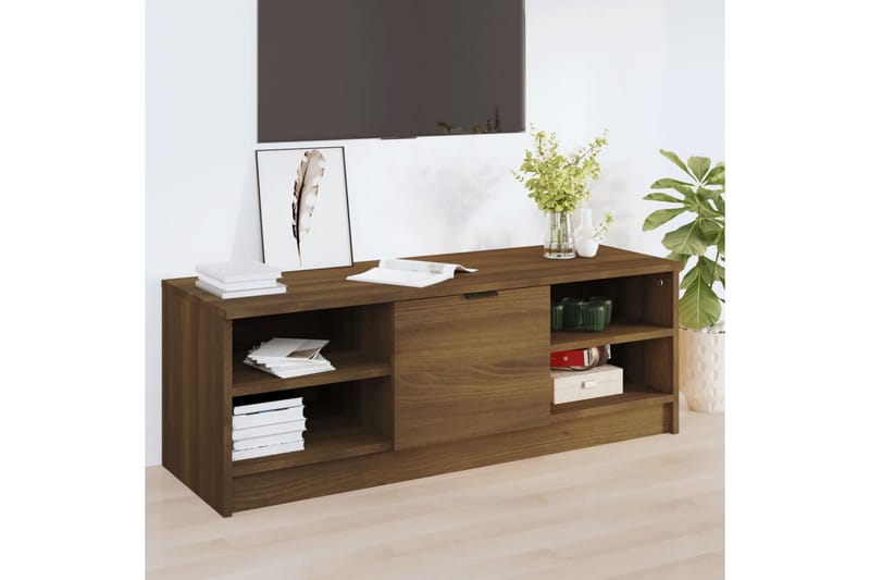 beBasic TV-benk brun eik 102x35,5x36,5 cm konstruert tre - Brun - TV benk & mediabenk