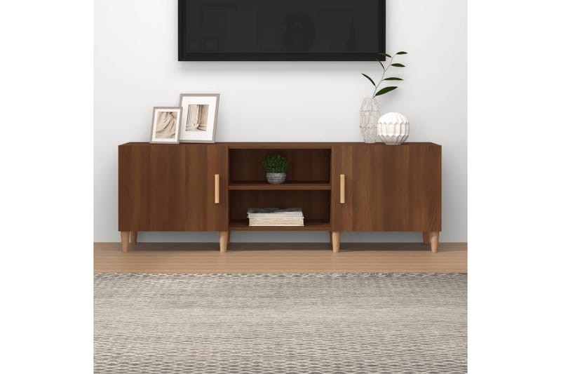 beBasic TV-benk brun eik 150x30x50 cm konstruert tre - Brun - TV benk & mediabenk