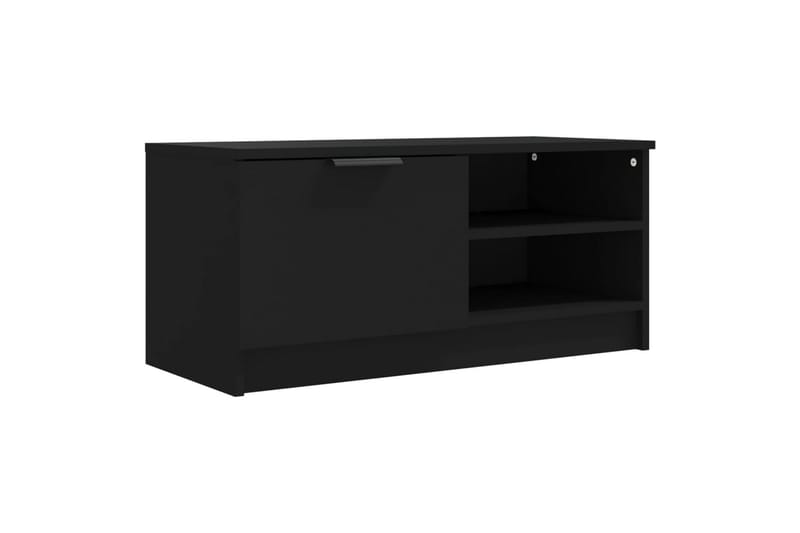 beBasic TV-benk svart 80x35x36,5 cm konstruert tre - Svart - TV benk & mediabenk