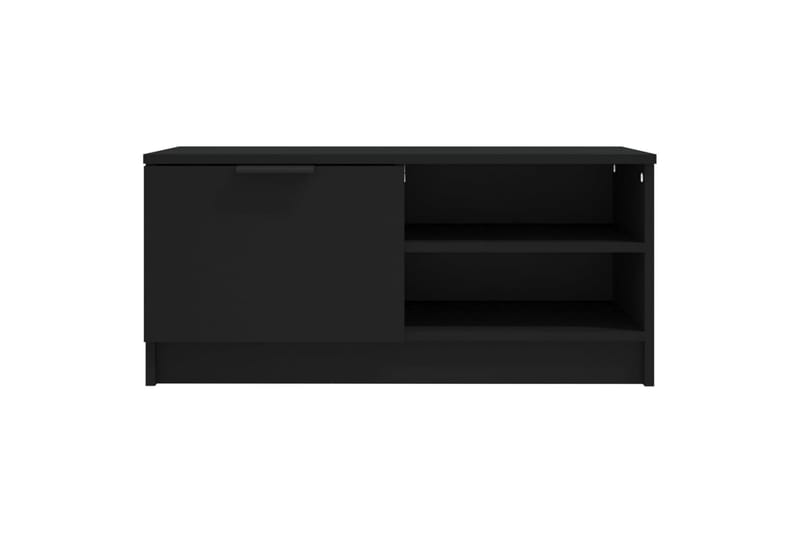 beBasic TV-benker 2 stk svart 80x35x36,5 cm konstruert tre - Svart - TV benk & mediabenk