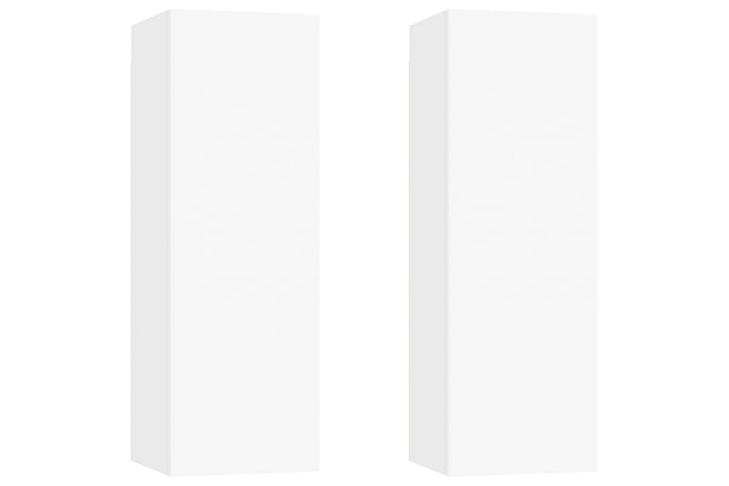 beBasic TV-benksett 6 deler hvit konstruert tre - Hvit - TV benk & mediabenk