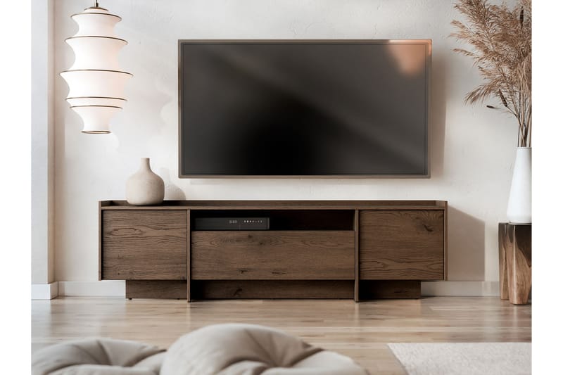 Bellia Tv-Skap 197x38 cm - Grå - Møbler - TV- & Mediamøbler - TV-skap