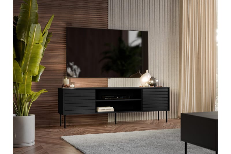 Belonger TV-benk 180 cm - Svart - Møbler - TV- & Mediamøbler - TV benk & mediabenk
