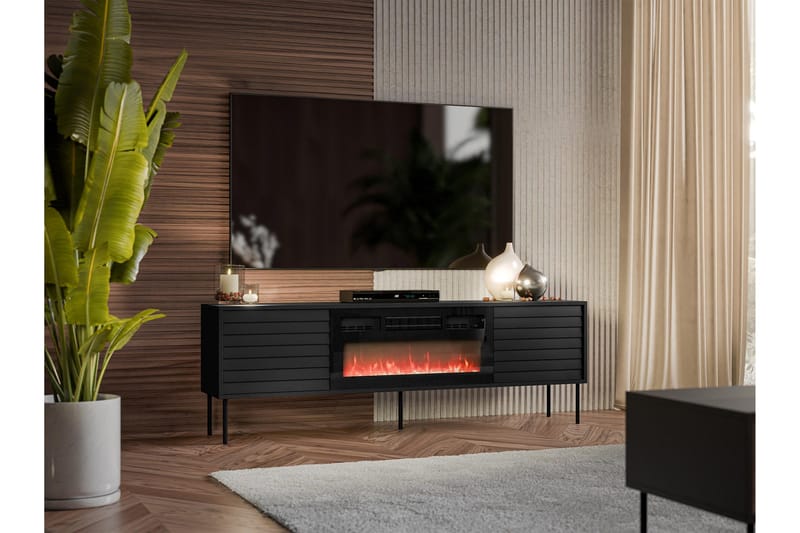 Belonger TV-benk 180 cm - Svart - Møbler - TV- & Mediamøbler - TV benk & mediabenk