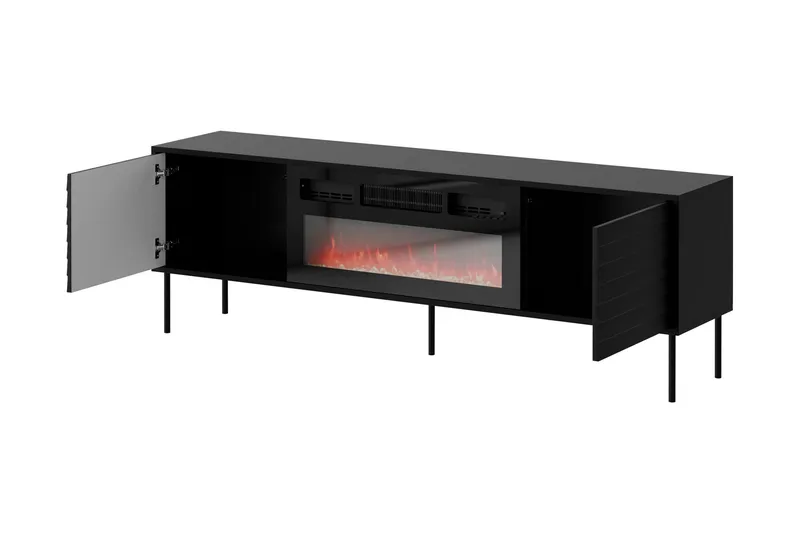 Belonger TV-benk 180 cm - Svart/Valnøtt - Møbler - TV- & Mediamøbler - TV benk & mediabenk
