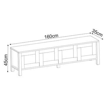Belor TV-benk 160x45x35 cm - Antrasitt - Møbler - TV- & Mediamøbler - TV benk & mediabenk