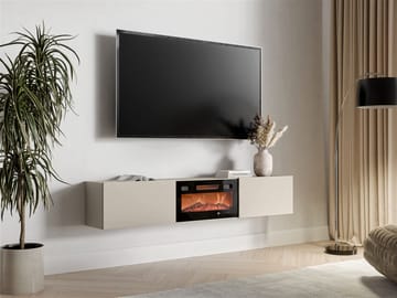Berik TV-benk 180 cm - beige og svart - Møbler - TV- & Mediamøbler - TV benk & mediabenk