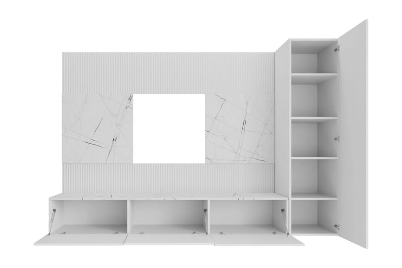 Bernice Tv-Skap 220x38 cm - Beige - Møbler - TV- & Mediamøbler - TV-skap