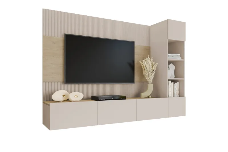 Bernice Tv-Skap 220x38 cm, Beige