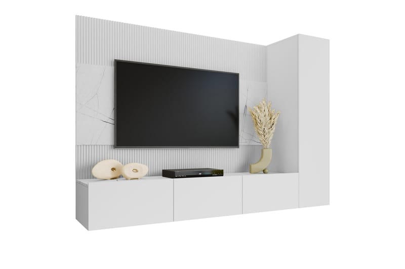 Bernice Tv-Skap 220x38 cm - Beige - Møbler - TV- & Mediamøbler - TV-skap