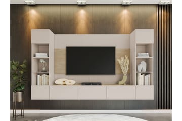 Bernice Tv-Skap 260x38 cm - Beige - Møbler - TV- & Mediamøbler - TV-skap