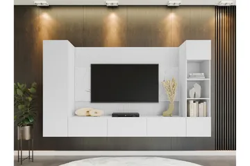 Bernice Tv-Skap 260x38 cm - Hvit - Møbler - TV- & Mediamøbler - TV-møbelsett