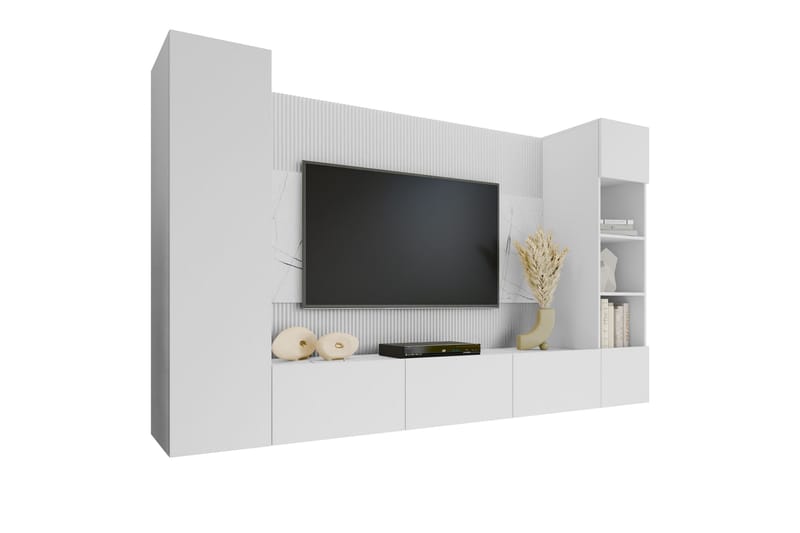 Bernice Tv-Skap 260x38 cm - Hvit - Møbler - TV- & Mediamøbler - TV-skap