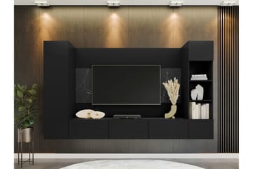 Bernice Tv-Skap 260x38 cm - Svart - Møbler - TV- & Mediamøbler - TV-møbelsett