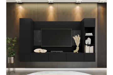 Bernice Tv-Skap 260x38 cm - Svart - Møbler - TV- & Mediamøbler - TV-skap