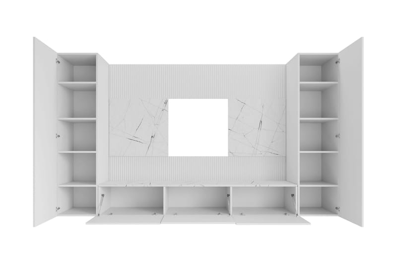 Bernice Tv-Skap 260x38 cm - Svart - Møbler - TV- & Mediamøbler - TV-skap