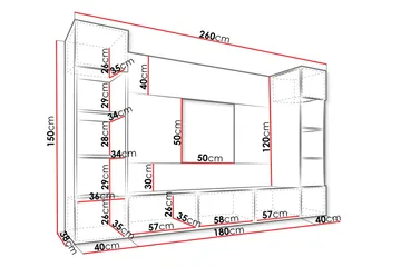 Bernice TV-skap 38x150 cm - Hvit - Møbler - TV- & Mediamøbler - TV-møbelsett
