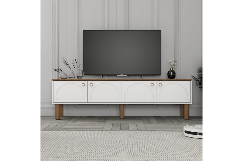 Bohemsk TV-benk 180 cm - Hvit - Møbler - TV- & Mediamøbler - TV benk & mediabenk