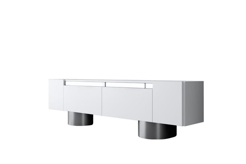 Bohemsk TV-benk 180 cm - Hvit/Sølv - Møbler - TV- & Mediamøbler - TV benk & mediabenk