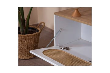 Bohemsk TV-benk 180 cm - Mellomfarget tre/Hvit - Møbler - TV- & Mediamøbler - TV benk & mediabenk