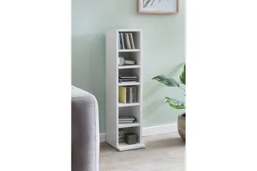 Bokhylle 21 cm i Malt Tre - Hvit - Oppbevaring - Hylle - Bokhylle