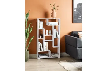 Bokhylle Alma Hvit - Hvit - Oppbevaring - Hylle - Bokhylle