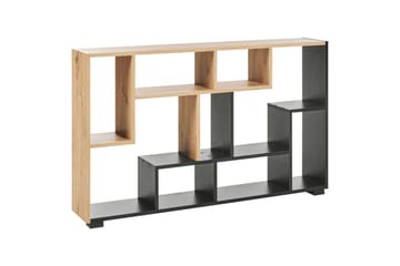 Bokhylle Alma Lyst tre, svart - Lyst tre, svart - Oppbevaring - Hylle - Bokhylle