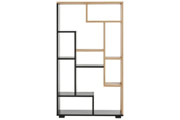 Bokhylle Alma Lyst tre, svart - Lyst tre, svart - Oppbevaring - Hylle - Bokhylle