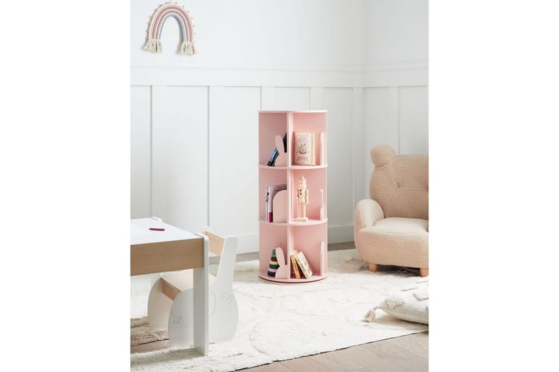Bokhylle Caney Rosa - Rosa - Møbler - Barnemøbler - Oppbevaring barnerom - Hylle barnerom - Bokhylle barn