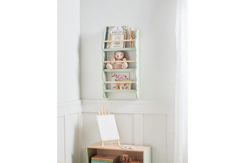 Bokhylle Rigolet Grønt, lyst tre - Grønt, lyst tre - Oppbevaring - Hylle - Bokhylle
