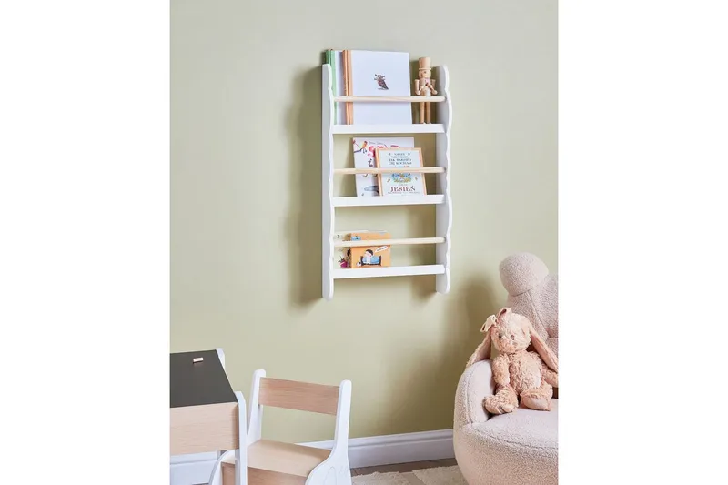 Bokhylle Rigolet Hvit, lyst tre - Hvit, lyst tre - Oppbevaring - Hylle - Bokhylle