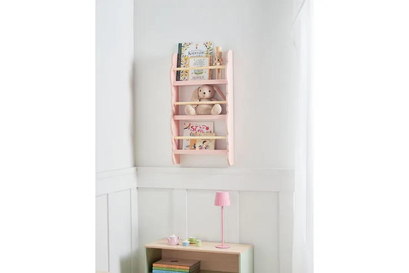 Bokhylle Rigolet Rosa, lyst tre - Rosa, lyst tre - Oppbevaring - Hylle - Bokhylle