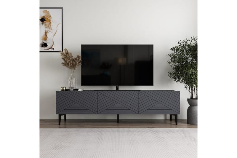 Botswana TV-benk 160 cm - Antrasitt - Møbler - TV- & Mediamøbler - TV benk & mediabenk