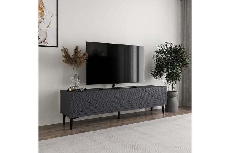 Botswana TV-benk 160 cm - Antrasitt - Møbler - TV- & Mediamøbler - TV benk & mediabenk