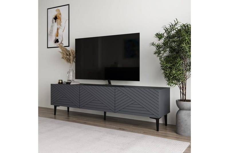 Botswana TV-benk 160 cm - Antrasitt - Møbler - TV- & Mediamøbler - TV benk & mediabenk