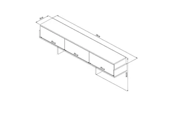 Brin TV-benk 180 cm - Natur/Brun - Møbler - TV- & Mediamøbler - TV benk & mediabenk