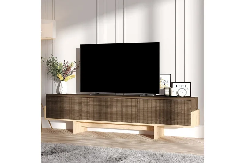 Brin TV-benk 180 cm - Natur/Brun - Møbler - TV- & Mediamøbler - TV benk & mediabenk