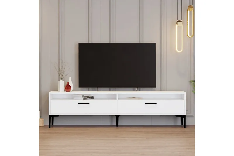 Brutorp TV-benk 180 cm - Hvit - Møbler - TV- & Mediamøbler - TV benk & mediabenk