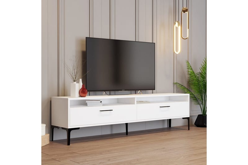 Brutorp TV-benk 180 cm - Hvit - Møbler - TV- & Mediamøbler - TV benk & mediabenk
