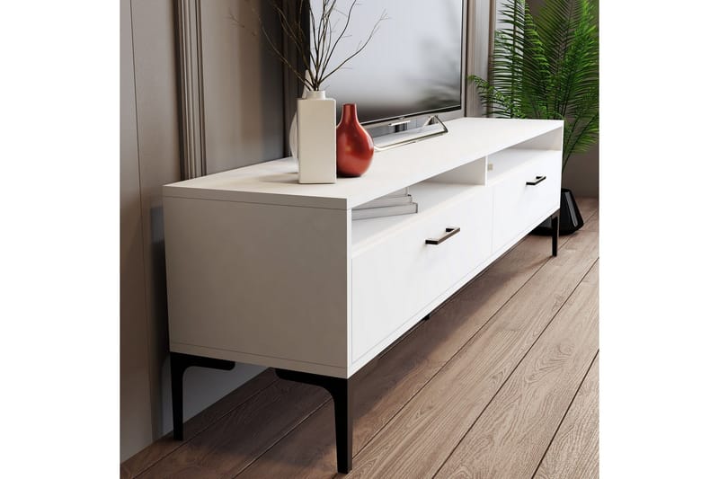Brutorp TV-benk 180 cm - Hvit - Møbler - TV- & Mediamøbler - TV benk & mediabenk