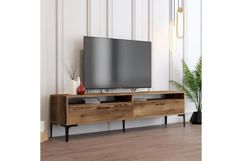 Brutorp TV-benk 180 cm - Valnøtt - Møbler - TV- & Mediamøbler - TV benk & mediabenk
