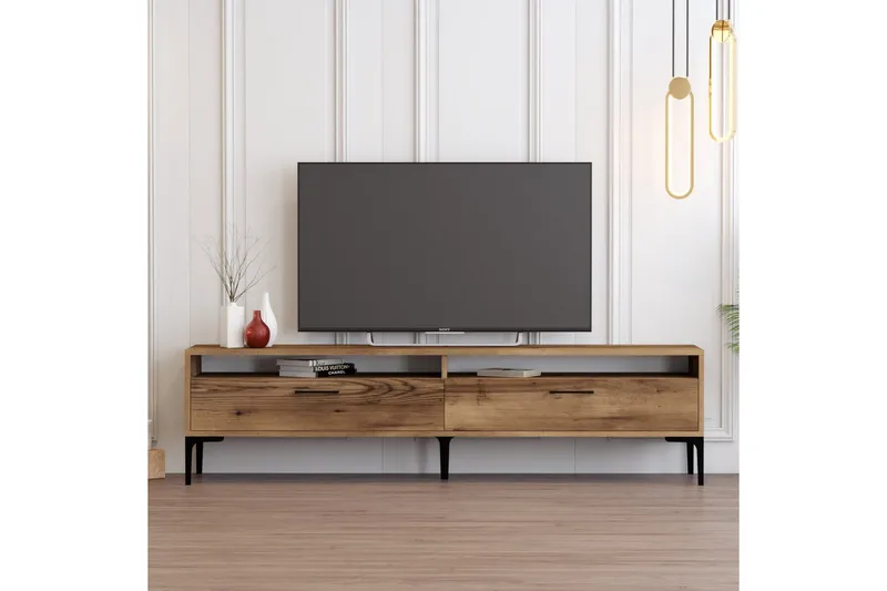 Brutorp TV-benk 180 cm - Valnøtt - Møbler - TV- & Mediamøbler - TV benk & mediabenk