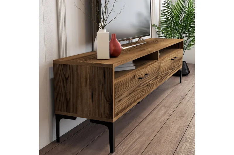 Brutorp TV-benk 180 cm - Valnøtt - Møbler - TV- & Mediamøbler - TV benk & mediabenk