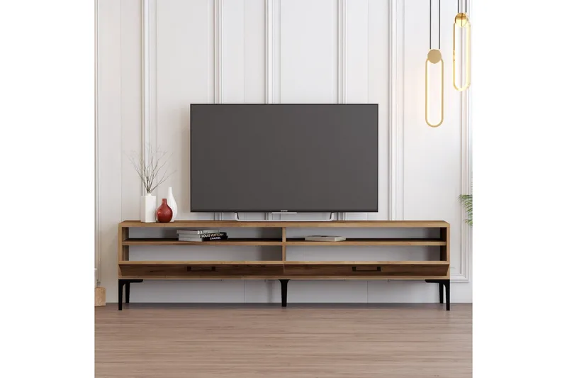Brutorp TV-benk 180 cm - Valnøtt - Møbler - TV- & Mediamøbler - TV benk & mediabenk