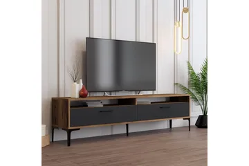 Brutorp TV-benk 180 cm - Valnøtt/Antrasitt - Møbler - TV- & Mediamøbler - TV benk & mediabenk