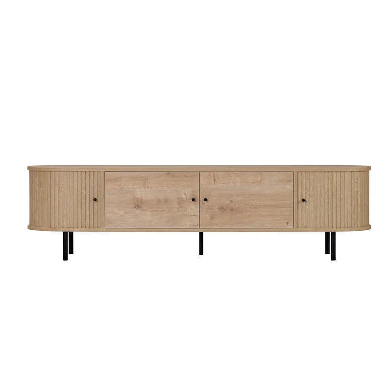 Bryric TV-benk 180 cm - Sapphire Oak/Svart - Møbler - TV- & Mediamøbler - TV benk & mediabenk